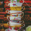 Stacked Teacups Diamond Painting