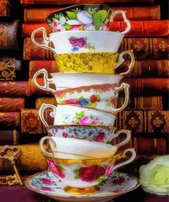 Stacked Teacups Diamond Painting