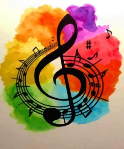 Watercolour Music Note Diamond Painting