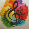 Watercolour Music Note Diamond Painting