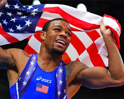 The Wrestler Jordan Burroughs Diamond Painting