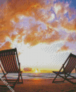 Adirondak Chairs Sunset Diamond Painting