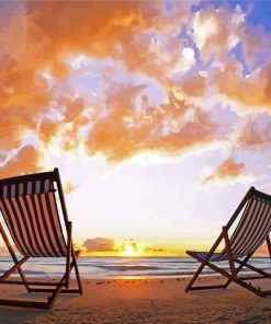 Adirondak Chairs Sunset Diamond Painting