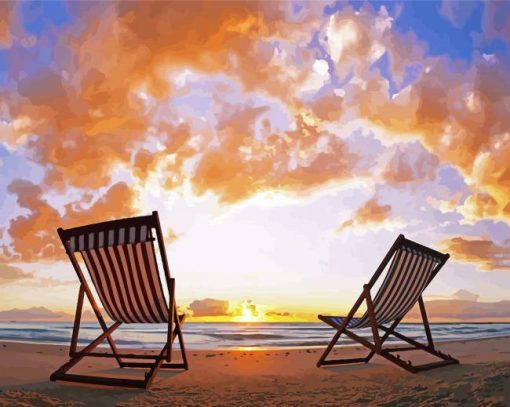 Adirondak Chairs Sunset Diamond Painting