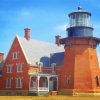 Aesthetic Block Island Lighthouse Building Diamond Painting