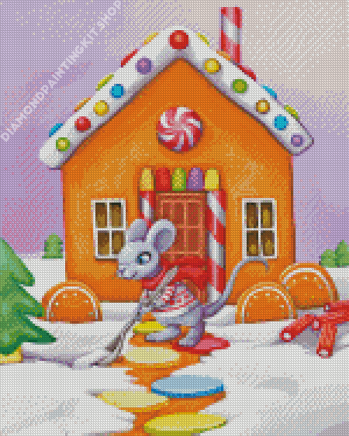 Aesthetic Christmas Mouse Diamond Painting