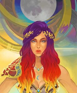 Aesthetic Moon Goddess Art Diamond Painting