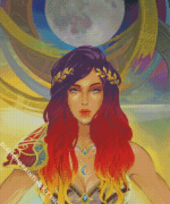 Aesthetic Moon Goddess Art Diamond Painting