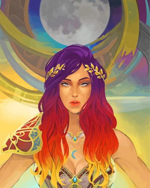 Aesthetic Moon Goddess Art Diamond Painting