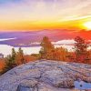 Aesthetic Mount Major At Sunset Diamond Painting