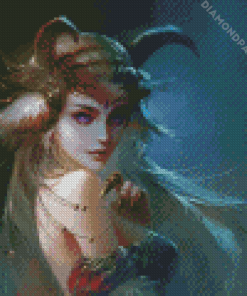 Aesthetic Demon Girl Diamond Painting