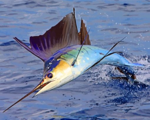 Aesthetic Marlin Fish Diamond Painting