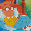 Arthur Reading A Book Diamond Painting