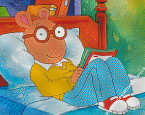 Arthur Reading A Book Diamond Painting