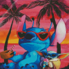 Baby Stitch On Beach Diamond Painting