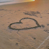 Beach Heart Sunset Diamond Painting