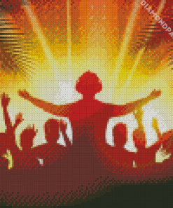 Beach Party Sunset Silhouette Diamond Painting