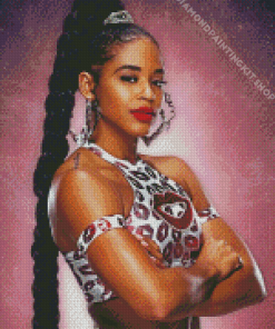 Bianca Belair Professional Wrestler Diamond Painting