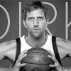 Black And White Dirk Nowitzki Diamond Painting