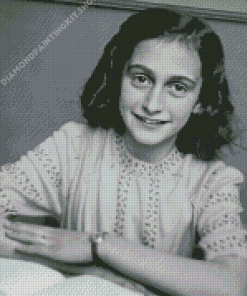 Black And White Anne Frank Diamond Painting