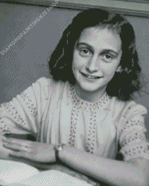 Black And White Anne Frank Diamond Painting