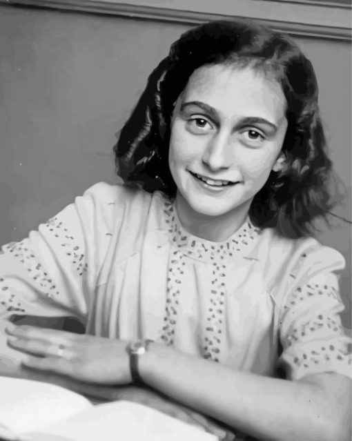 Black And White Anne Frank Diamond Painting