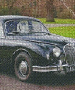 Black Jaguar Mark 1 Car Diamond Painting