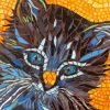 Black Mosaic Cat Diamond Painting