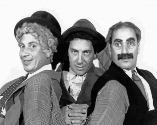 Black And White Marx Brothers Diamond Painting