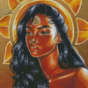 Black Goddess Of The Sun Diamond Painting