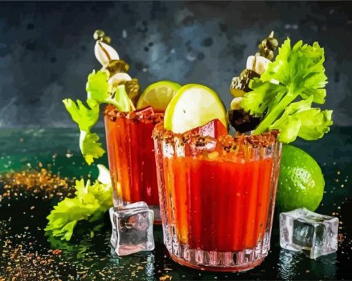 Bloody Mary Drinks Diamond Painting