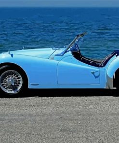 Blue Triumph Tr3 Car Diamond Painting