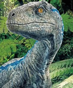 Blue Velociraptor Jurassic World Diamond Painting