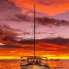 Boat Sunset Diamond Painting