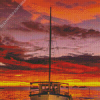 Boat Sunset Diamond Painting