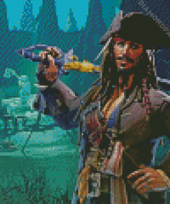 Captain Jack Sparrow Sea Of Thieves Diamond Painting