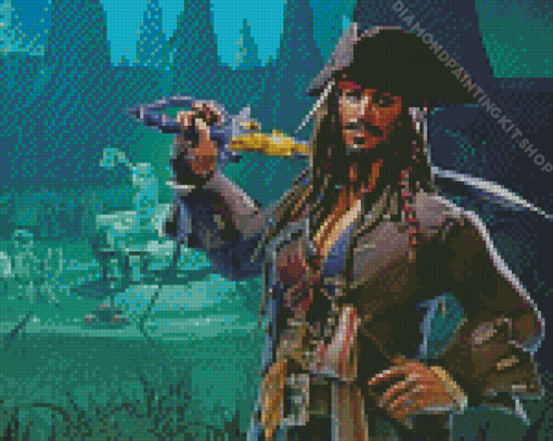 Captain Jack Sparrow Sea Of Thieves Diamond Painting