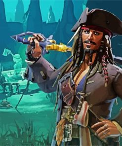 Captain Jack Sparrow Sea Of Thieves Diamond Painting