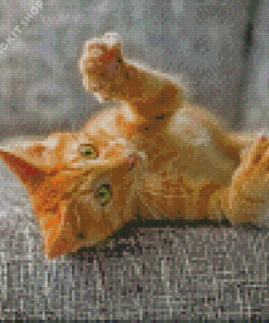 Cat With Claw Out Diamond Painting