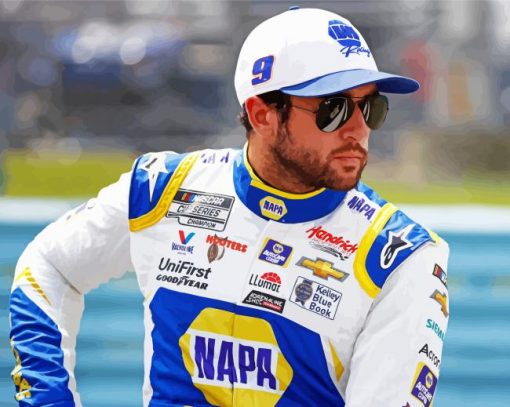 Chase Elliott Car Racer Diamond Painting