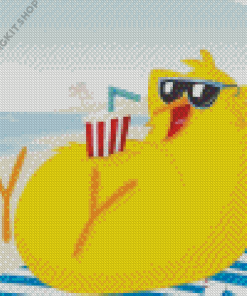 Chicken At The Beach Art Diamond Painting