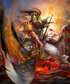 Chinese Warrior Guan Yu Diamond Painting