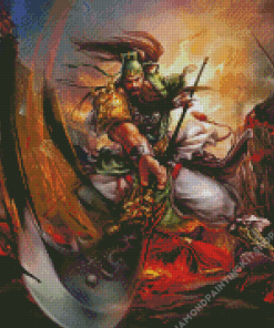 Chinese Warrior Guan Yu Diamond Painting