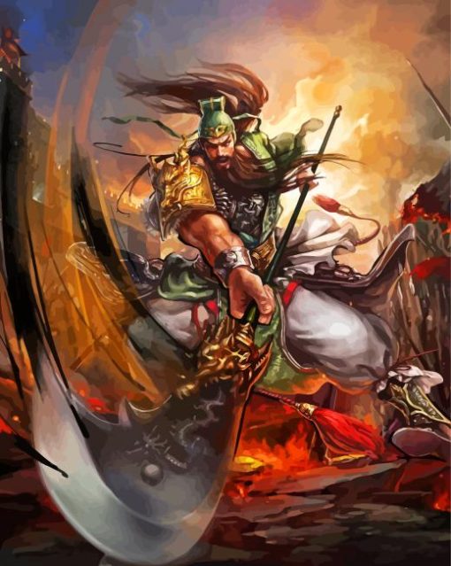 Chinese Warrior Guan Yu Diamond Painting