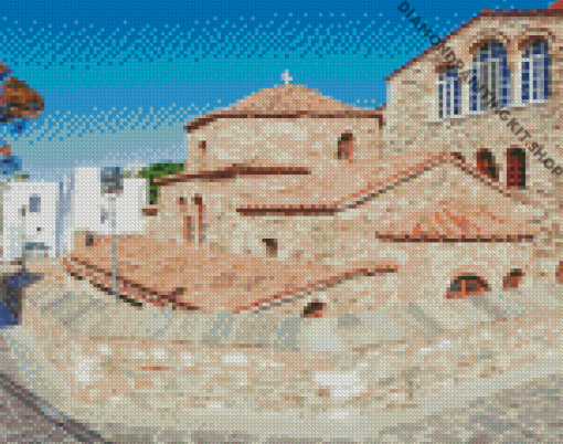 Church Of The Virgin Mary Ekatontapyliani Paros Greece Diamond Painting