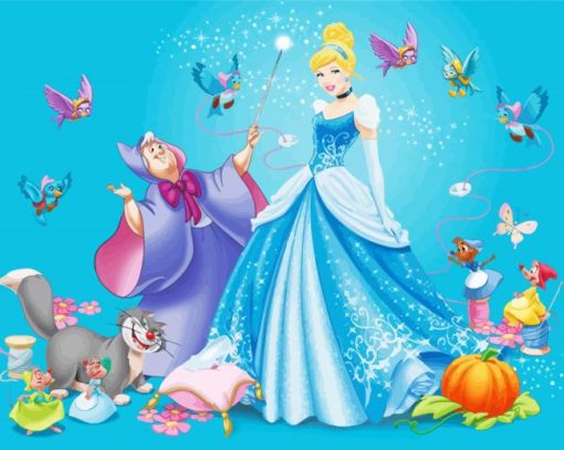 Cinderella Disney Characters Diamond Painting