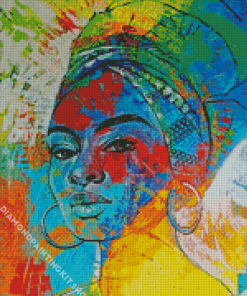 Colorful African Headdress Diamond Painting