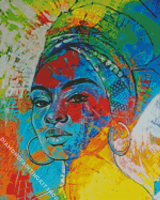 Colorful African Headdress Diamond Painting