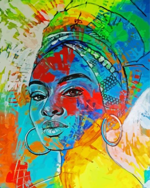 Colorful African Headdress Diamond Painting