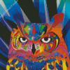 Colorful Abstract Owl Diamond Painting